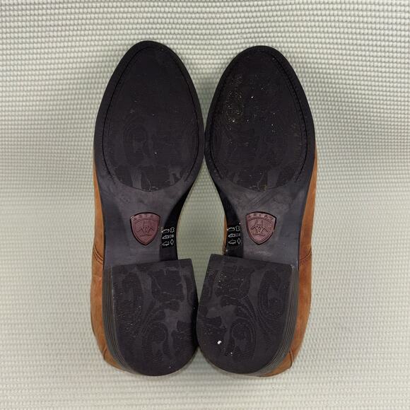 Ariat Lacer Brown Leather Lace Up Western Roper Boots Women’s Size 10B 12225 - Picture 8 of 10